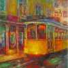 Abstract Yellow Streetcar Diamond Painting