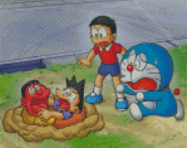 Aesthetic Doraemon Diamond Paintings