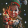 Baby Christmas Elf Diamond Paintings