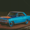 Blue Chevy II Car Diamond Paintings