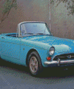 Blue Sunbeam Classic Car Diamond Paintings