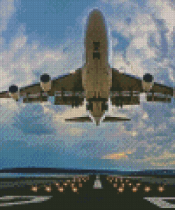 Boeing 747 Taking Off Diamond Paintings