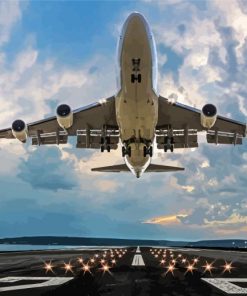 Boeing 747 Taking Off Diamond Painting