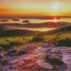 Cadillac Mountain Acadia Sunset Time Diamond Paintings