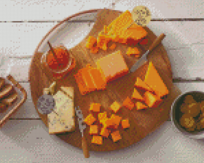 Cheddar Cheese Board Diamond Paintings