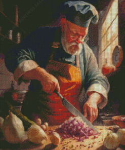Chef Cooking Diamond Paintings