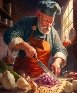 Chef Cooking Diamond Painting
