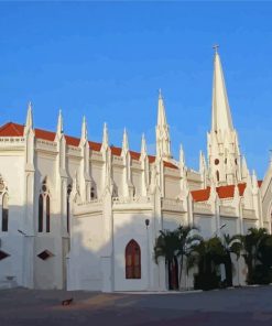 Chennai Santhome Church Diamond Painting