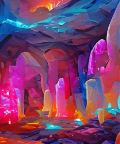 Colorful Crystal Cave Diamond Painting