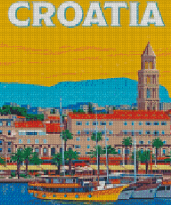 Split Croatia Poster Diamond Paintings