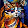 Abstract Cubism Cat Diamond Painting