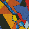 Cubism Guitar Diamond Paintings