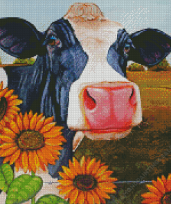 Sunflower Cow Diamond Paintings