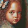 Girl And Butterfly Diamond Paintings