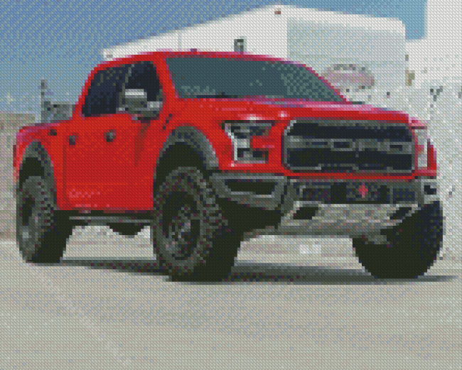 Red Ford Truck Diamond Paintings