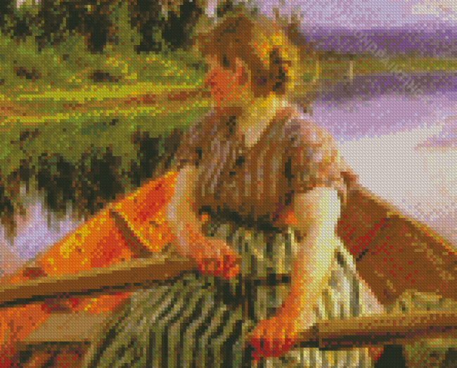 Girl Rower Art Diamond Paintings