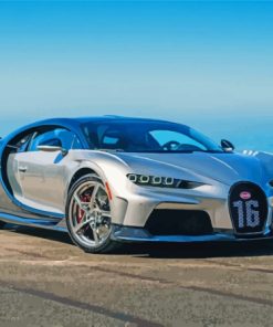 Grey Bugatti Chiron Diamond Painting