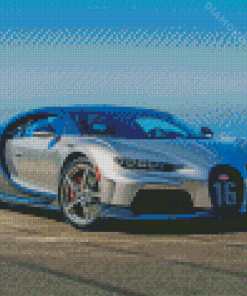 Grey Bugatti Chiron Diamond Paintings