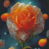 Orange Frozen Rose Diamond Paintings