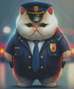 Police Cat Diamond Paintings