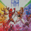 Mighty Morphin Power Rangers Characters Diamond Paintings