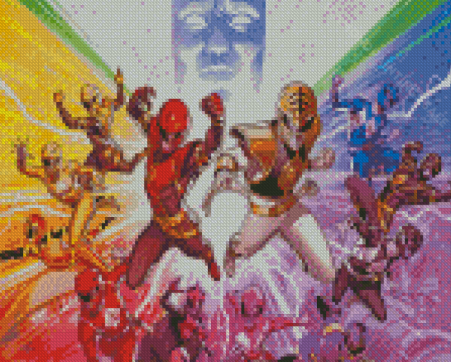 Mighty Morphin Power Rangers Characters Diamond Paintings