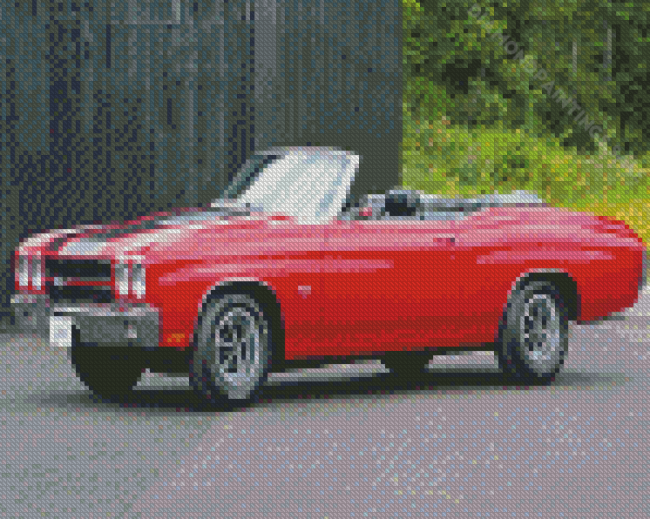 Red 1970 Chevrolet Diamond Painting