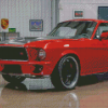 Red Fastback Mustang Diamond Paintings