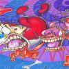 Ren And Stimpy Characters Screaming Diamond Painting