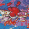 Ren And Stimpy Characters Screaming Diamond Paintings