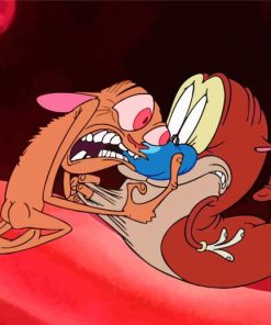 Ren And Stimpy Cartoon Characters Diamond Painting