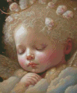 Sleepy Angel Baby Diamond Paintings