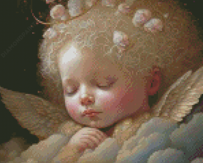 Sleepy Angel Baby Diamond Paintings