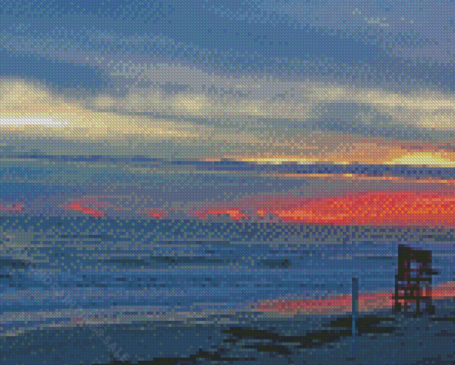 Sunrise At New Smyrna Beach Diamond Paintings