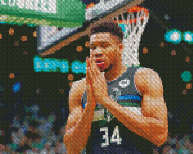 The Basketball Player Giannis Antetokounmpo Diamond Paintings