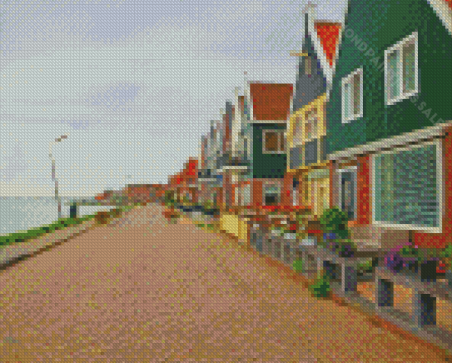 Volendam Seaside Buildings Diamond Paintings