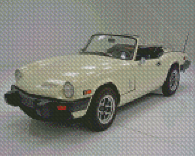 White Triumph Car Diamond Paintings