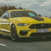 Yellow Mustang Mach 1 Diamond Paintings