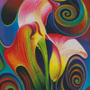 Abstract Lily Flower Diamond Paintings