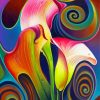 Abstract Lily Flower Diamond Painting