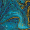 Abstract Gold And Blue Diamond Paintings