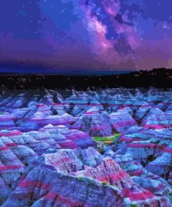 Badlands National Park At Night Diamond Painting