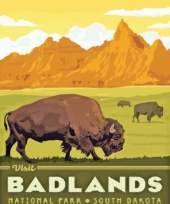 Badlands National Park In South Dakota Poster Diamond Painting
