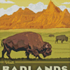 Badlands National Park In South Dakota Poster Diamond Paintings