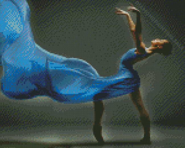 Ballerina Blue Diamond Paintings