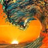 Beach Wave Sunrise Diamond Painting