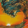 Beach Wave Sunrise Diamond Paintings