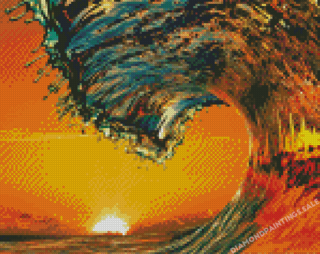 Beach Wave Sunrise Diamond Paintings