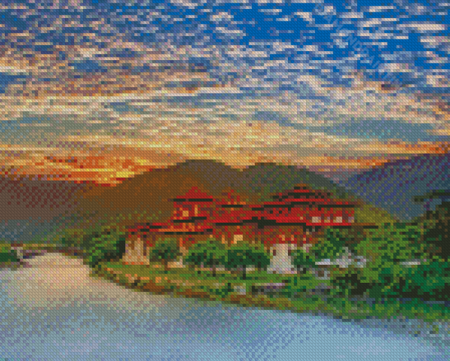 Punakha Bhutan Diamond Painting