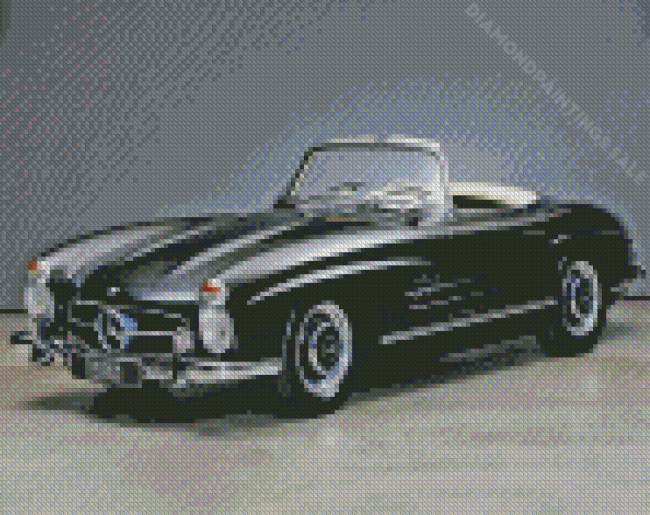 Black Mercedes SL 300 Diamond Paintings